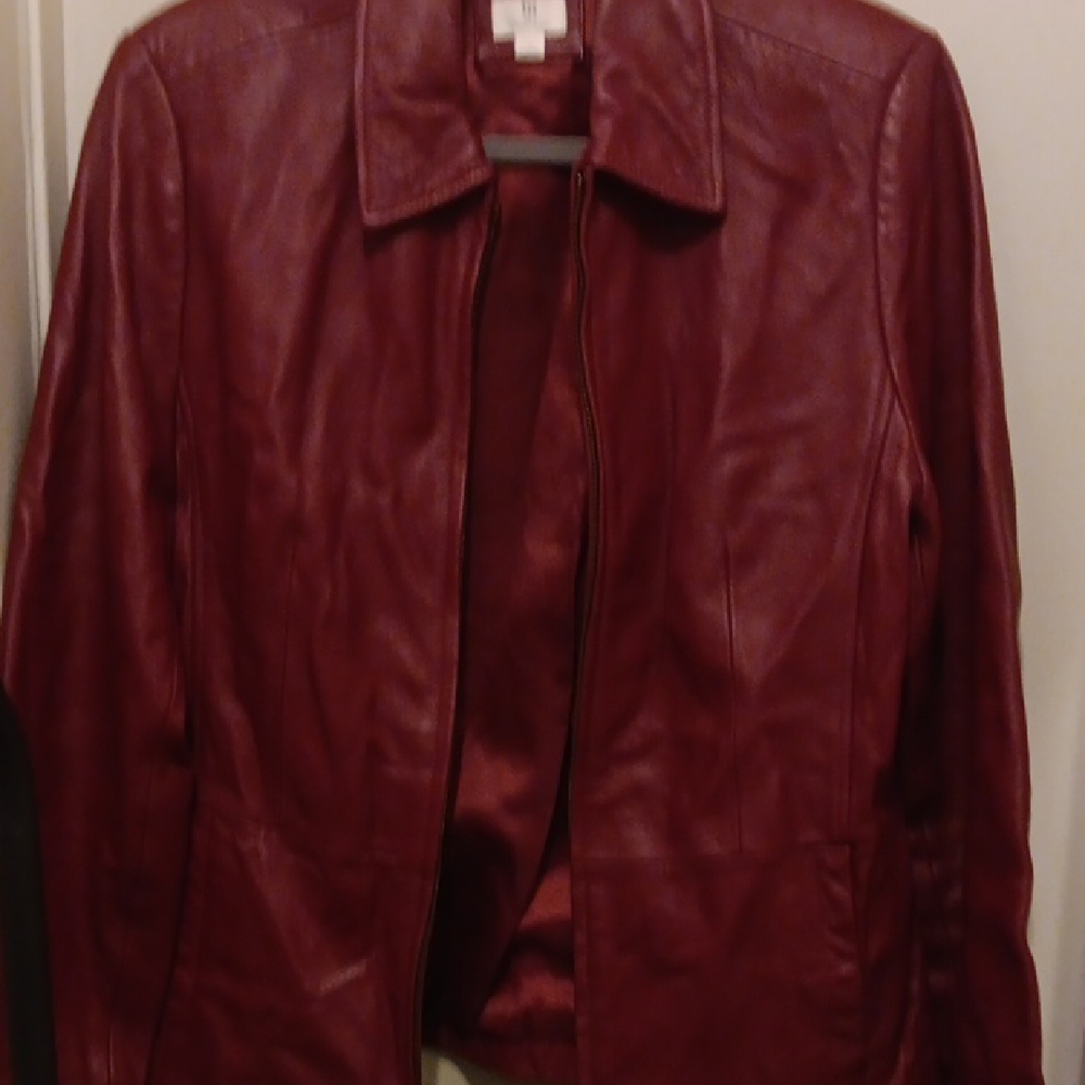 Apt. 9 Deep Red Leather Jacket